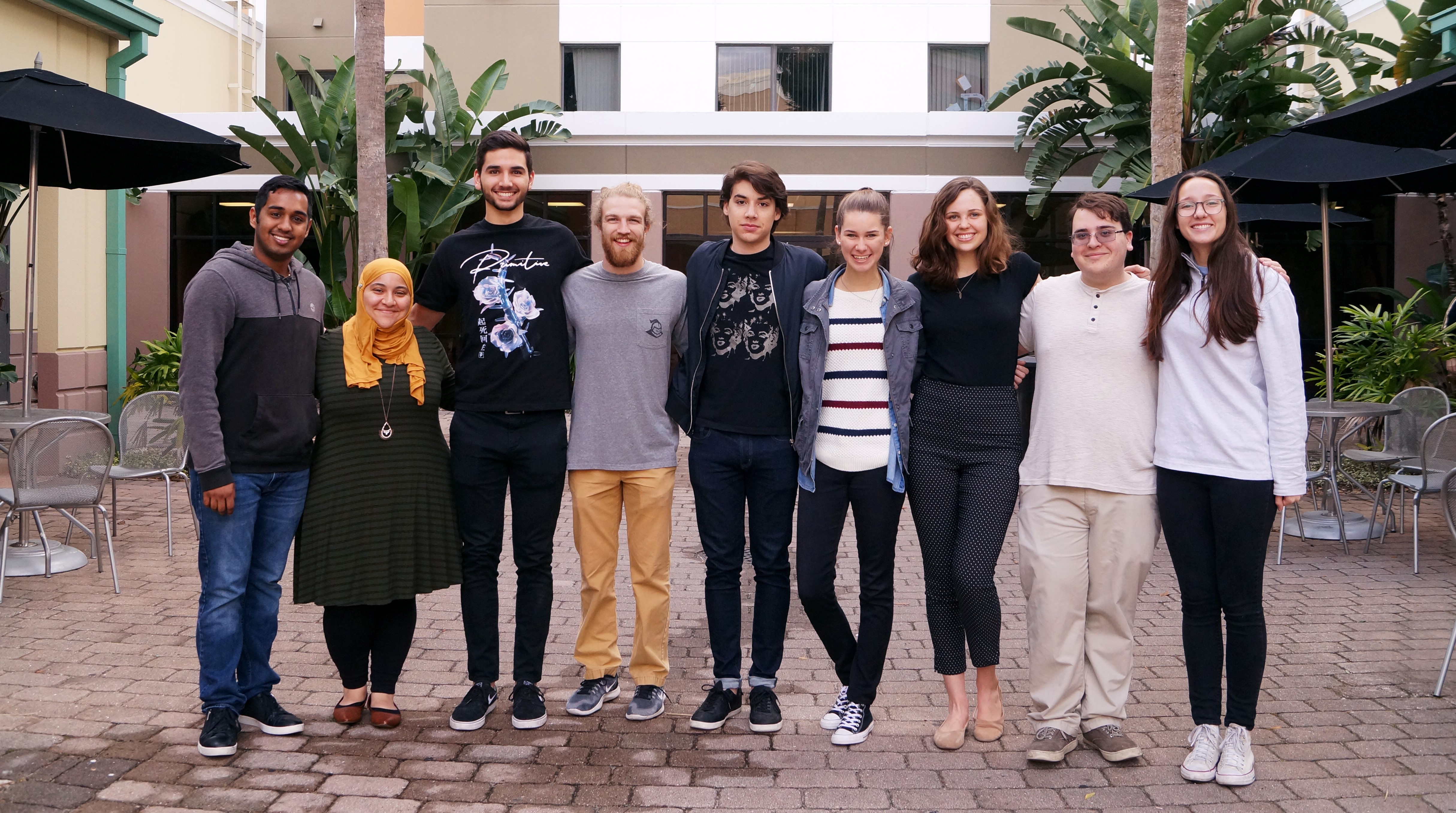 From Left to Right: Rishi Basdeo, Basma Heda, Chase Walker, Zach Whitacre, Jules Gozlan, Anna Kester, Aleena Vorhees, Ryan Mayers, Ashley Rickman (Not Pictured: Alexandria Gothelf, Delaney McLinden)
